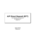 A/P Direct Deposit (EFT)