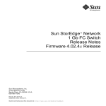 Sun StorEdge Network 1 Gb FC Switch Release Notes, Firmware