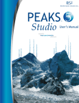 PEAKS Studio Manual 5.0 - Bioinformatics Solutions Inc.