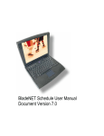 BladeNET Schedule User Manual Document Version 7.0