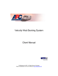 Velocity Web Booking System Client Manual