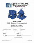 Eddy Current Dynamometer Operator`s Manual