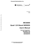 MC92600 Quad 1.25 Gbaud SERDES User`s Manual