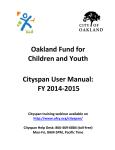 Oakland Fund for Children and Youth Cityspan User Manual: FY