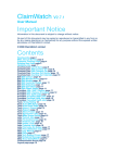 User Manual PDF How to manage and use the ClaimWatch system