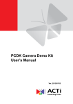 PCDK Camera Demo Kit User`s Manual