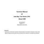 Technical Manual Of Intel Bay Trail Series CPU - Mini