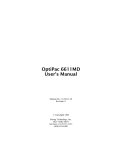 OptiPac 6611MD User`s Manual