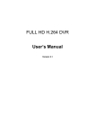 FULL HD H.264 DVR User`s Manual