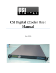 CSI Digital xCoder - User manual v13