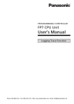 FP7 CPU Unit User`s Manual Logging Trace Function