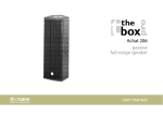 Achat 206 passive full-range speaker user manual