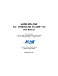 MODEL 2114-OWS OIL / WATER LEVEL TRANSMITTER User Manual