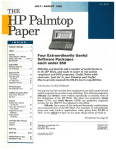 On The HP Palmtop Paper on