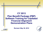 CY 2013 Plan Benefit Package (PBP) Software