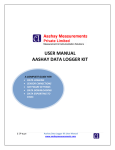 USER MANUAL AASHAY DATA LOGGER KIT