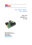 PCIe passive adapter User`s Manual