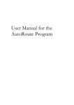 User Manual for the AutoRoute Program
