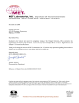 MET Laboratories, Inc. Safety Certification