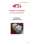 ABE25KX and ABD25KX Preliminary USER MANUAL