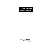 SLIMLINE 2500 OWNER`S MANUAL