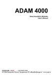 User`s manual for ADAM-4000 series