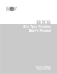 NOV User Manual, BXS Elevators