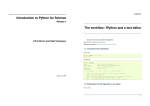 Introduction to Python for Science The workflow: IPython and a text
