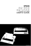 SQ-850 - User Manual - Epson America, Inc.