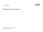 IBM 4247 Printer Maintenance Information