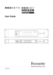 RedNet 5 and RedNet HD32R User Manual