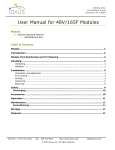 User Manual for 48V/165F Modules