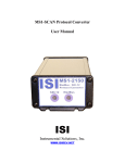 MS1-SCAN Protocol Converter User Manual Instrumental Solutions