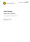 USER MANUAL Printing with a Macintosh