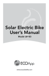 Solar Electric Bike User`s Manual - Model SB240