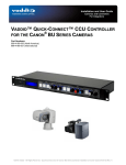 Canon BU-Series CCU Image Controller Manual