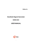 Handheld Signal Generator USER MANUAL
