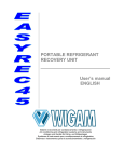 PORTABLE REFRIGERANT RECOVERY UNIT User`s manual