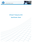 XProtect Enterprise 2013 Specification Sheet