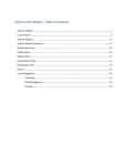 Science User Manual – Table of Contents