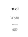 OptiPac 7619F User`s Manual