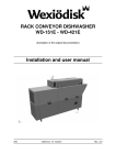 RACK CONVEYOR DISHWASHER WD-151E - WD-421E