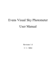 Evans Visual Sky Photometer User Manual