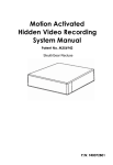 Motion Activated Hidden Video Recording System Manual