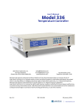 Manual for Model 336 Cryogenic Temperature Controller