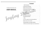 USER MANUAL - Joyfay.com