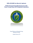 IRS 48C Energy manufacturing Tax Credit Phase II COncept Paper