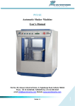 PULSE Automatic Shaker Machine User`s Manual