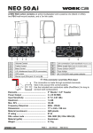 The connection is made through euroblock terminals. Take it into