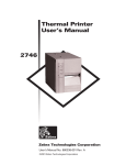 2746 Thermal Printer User`s Manual